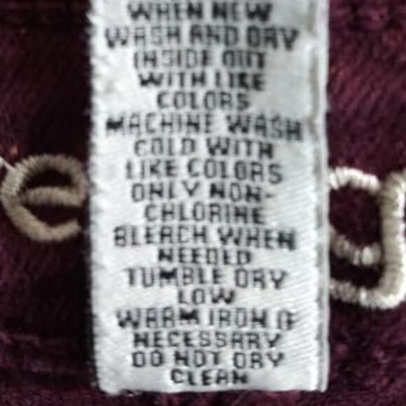 Custom Upcycled Cranberry Bleach Splattered Cuffed Jean Shorts Festival Sz 24 - Picture 4 of 5